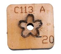 Tnfeeon Troquel de Corte Cuero Juego Herramientas Perforación en Forma Flor Perforadora Agujeros Elaboración Troqueles Acero Al Carbono Llaveros Bricolaje Bolsas Carteras Herramienta (20MM)
