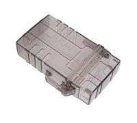 Tnfeeon Tubo de Almacenamiento de Plástico, Llavero Mini Contenedor Hermético de Bolsillo a Prueba de Agua Multiusos Transparente Accesorios de Supervivencia Al Aire Libre Camping (Black)