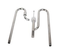 Tnfeeon Tubo de Lirio de Metal, Juego de Tubos de Entrada y Salida de Acero Inoxidable 304 con Diseño Ajustable para Acuarios sin Marco (16 mm/0,63 Pulgadas)