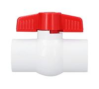 Tnfeeon Válvula de Bola de PVC, Manija en T de 1 2 Pulgadas, Cierre con Soldadura Solvente para Irrigación de Jardines, Plomería de Piscinas, Válvulas de Retención, Soldadura Solvente para (DN15)