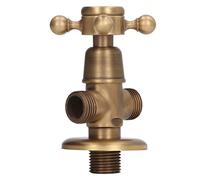 Tnfeeon Válvula de Cierre de ángulo de Latón, Diseño a Prueba de Fugas, Válvula de Cierre de Cuarto de Vuelta para Fregadero de Baño y Cocina, 1/2 Pulgada FIP X 3/8 Pulgada OD