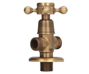 Tnfeeon Válvula de Cierre de ángulo de Latón, Diseño a Prueba de Fugas, Válvula de Cierre de Cuarto de Vuelta para Fregadero de Baño y Cocina, 1/2 Pulgada FIP X 3/8 Pulgada OD