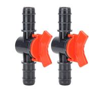 Tnfeeon Válvula Reguladora de Peces de 2 Uds, Controlador de Flujo de Agua de Plástico para Acuario y Peces, Conector de Tubo de 14mm para Accesorios de Bomba de Aire (14mm)