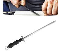 Tnfeeon Varilla de Afilar Cuchillos de Diamante Afilador de Cuchillas de Cocina Profesional para Chefs y Cocineros Caseros Acero Al Carbono de 10 Pulgadas con Ergonómico de PP Crea Bordes Precisos