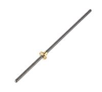 Tnfeeon Varilla Roscada de Tornillo Trapezoidal de Acero Inoxidable T8 de 8 Mm con Tuerca de Latón para Reemplazo de Impresora 3D Protección contra Altas Temperaturas No Necesita (330 mm)
