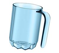 Tnfeeon Vaso para Cepillo de Dientes, Vaso para Enjuague Bucal de Pet con Diseño Minimalista Nórdico, Apertura Amplia Transparente y Agarre Cómodo, Multifuncional para el Cuidado Bucal Junto a la
