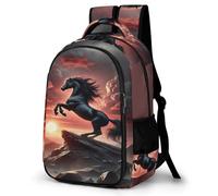 TNFHSOFT Caballo Mochila Escolar Para Niños Mochilas Primaria Mochila Con Estampado De Animales Bolsa De Viaje Portátil Con Deportivos De Gran Capacidad One Size