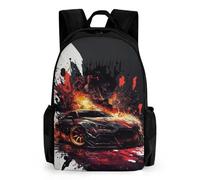 TNFHSOFT Coches de carreras Mochilas Para Niños Niñas Mochilas De Escuela Secundaria Mochila Para Junior Elementary Mochila 17pulgada