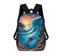 TNFHSOFT Delfines Mochilas Para Niños Niñas Mochilas De Escuela Secundaria Mochila Para Junior Elementary Mochila 17pulgada