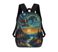 TNFHSOFT Dragón Mochila Escolar Infantil Gran Capacidad 3D Mochilas Escolares Con Tema De Dinosaurios Mochilas Para Niñas Estudiantes Adolescentes Fans 17inch
