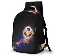 TNFHSOFT Fútbol Mochila Escolar Infantil Gran Capacidad 3D Mochilas Escolares Con Tema De Mochilas Para Niñas Estudiantes Adolescentes Fans One Size