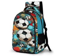 TNFHSOFT Fútbol Mochilas Escolares Para Niños, Mochila Escolar Diseño 3D Con Mochila Infantil Para Colegio Deporte, Regalos Para Niños