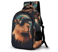 TNFHSOFT Kapibala Mochilas Para Niños Niñas Mochilas De Escuela Secundaria Cute Animaless Mochila Para Junior Elementary Mochila 17pulgada