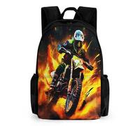 TNFHSOFT Mochila Infantil, Mochilas Escolares, Motocicletas Mochilas 3D Estampado Mochila Bolsa Mochila Escolar De Bicicleta de montaña Mochilas Para Niños Navidad Lunch Book Bag 42x30.5cm