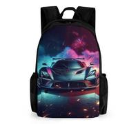 TNFHSOFT Mochila Niña, Mochila coche deportivo Chicos Mochila Escolar Para Primaria Secundaria De 6-15 Años Print Mochila Infantil Al Con Para Escuela Viaje