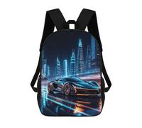 TNFHSOFT Mochilas Mochila Escolar Para Niños Mochila Escolar Mochila Escolar De coche deportivo En 3D De Para Niños Estudiantes De Primaria Y Secundaria De 17 Pulgadas