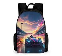 TNFHSOFT Mochilas Mochila Escolar Para Niños Mochila Escolar Mochila Escolar De Coches deportivos En 3D De Coches de carreras Para Niños Estudiantes De Primaria Y Secundaria De 42x30.5cms