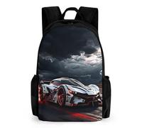 TNFHSOFT Mochilas Mochila Escolar Para Niños Mochila Escolar Mochila Escolar De Coches deportivos En 3D De Coches de carreras Para Niños Estudiantes De Primaria Y Secundaria De
