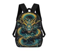 TNFHSOFT Mochilas Mochila Escolar Para Niños Mochila Escolar Mochila Escolar De Dragón En 3D De Japanese Dragón Para Niños Estudiantes De Primaria Y Secundaria De 17 Pulgadas