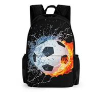TNFHSOFT Mochilas Mochila Escolar Para Niños Mochila Escolar Mochila Escolar De Fútbol En 3D De Para Niños Estudiantes De Primaria Y Secundaria De 17 Pulgadas
