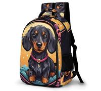 TNFHSOFT Mochilas Mochila Escolar Para Niños Mochila Escolar Mochila Escolar De Perro Salchicha En 3D De Para Niños Estudiantes De Primaria Y Secundaria De 17 Pulgadas