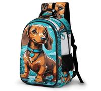TNFHSOFT Mochilas Mochila Escolar Para Niños Mochila Escolar Perro Salchicha Mochilas Escolares De Impresos En 3D Para Niños Estudiantes De Primaria Y Secundaria