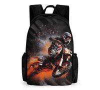 TNFHSOFT Motocross bicicleta Mochilas Escolares Juveniles,Material Escolar Para Niños,Mochila Infantiles Gran Capacidad Para Colegio, Merchandising Regalos Para Niños Niñas Y Adolescentes