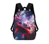 TNFHSOFT Niños coche deportivo Mochilas Niños,Dibujos Mochilas,primaria,muy Adecuado Para Regresar A La Escuela O Volver A La Escuela,regalos Y Viajes,mochilas De Viaje Causales 17inch