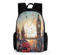TNFHSOFT Niños Paisaje Urbano De Londres Mochilas Niños, Mochilas,priMaría,muy Adecuado Para Regresar A La Escuela O Volver A La Escuela,regalos Y Viajes,mochilas De Viaje Causales
