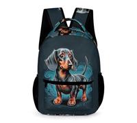TNFHSOFT Perro salchicha Mochilas Para Niños Mochilas Escolares Para Niños En Edad Preescolar De Jardín De Infantes Secundario Mochilas Para Caminar 17pulgada