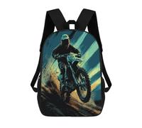 TNFHSOFT Vehículo todoterreno de motocicleta Mochilas Para Niños Mochilas Escolares Para Niños En Edad Preescolar De Jardín De Infantes Secundario Mochilas Para Caminar 17pulgada