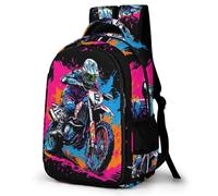 TNFHSOFT Vehículos motocicletas todo terreno Mochila Escolar Infantil Gran Capacidad 3D Mochilas Escolares Con Tema De Mochilas Para Niñas Estudiantes Adolescentes Fans One Size