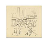 TNGHHSGA Caminando Hacia AtráSArte Austriaco Moderno Fotomontaje Estilo Gráfico - Impresión En Lienzo Decoración Pared 50x55cm Sin marco