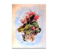 TNGHHSGA Ciclamen rosaCuadro Modernista Industrial - Arte Abstracto en Lienzo, Decoración Moderna para Hogar y Coleccionismo 50x65cm Sin marco