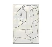 TNGHHSGA Dibujo LinealPaul Klee Bauhaus Teoría Del Color Lienzo Impreso, Arte Infantil Pared Decoración50x75cm Sin marco