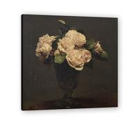 TNGHHSGA Henri Fantin-Latour: Arte que se siente como volver a casaHenri Fantin-Latour Pintura Floral & Retrato De Grupo Lienzo Impreso, Decoración Pared Hogar 80x80cm Lienzo envuelto