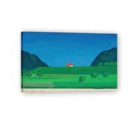 TNGHHSGA La PequeñA Casa A Lo LejosArte Austriaco Moderno Fotomontaje Estilo Gráfico - Impresión En Lienzo Decoración Pared 20x32cm Lienzo envuelto