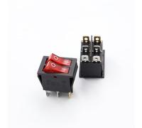 TNGNMGVSJ 1Pcs 12V Switch KCD4 Boat-Shaped Rocker Power Button on-0ff Double Red Light