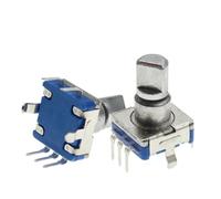 TNGNMGVSJ 5PCS EC11 Rotary Encoder Code Switch 20 Position with Switch 5Pin Handle Length 12.5mm Half Shaft Type