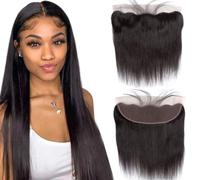 TNICE 13x4 HD Lace Frontal Closure Brazilian Human Hair Extensions Transparent Swiss 100% Unprocessed Straight Hair Closures for Black Women Natural Color 18 inch