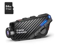 TNICER Auriculares Bluetooth para motocicleta con cámara G10, cámara de motocicleta con casco EIS, auriculares Bluetooth de 8 vías, 1000 m, cámara de casco de motocicleta, intercomunicador de