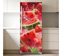 TNKBREEZE 2 pegatinas de vinilo para puerta de sandía y fruta, autoadhesivas, extraíbles, impermeables, turmurales para cocina, hogar y oficina, 200 x 83 cm, 78,7 x 32,3 pulgadas