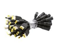 TNNBNT 5pcs 5.5 * 2.5mm FOR Round Jack to USB Square Connector Power Adapter Converter Cable For Lenovo ThinkPad Yoga 11 13 G500 DC