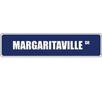 TNND Cartel para Valla de Garaje Margaritaville Blue Street Sign de 4x16 Pulgadas