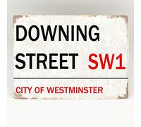TNND Downing Street - Placa metálica para decoración del hogar (20,3 x 30,5 cm)