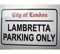 TNND Lambretta Parking Only City of London - Cartel de metal (20 x 30 cm)