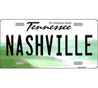 TNND Nashville Tennessee - Placa de Metal para matrícula de 15,24 x 30,48 cm