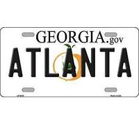 TNND - Placa de matrícula de Metal con diseño de Atlanta Georgia
