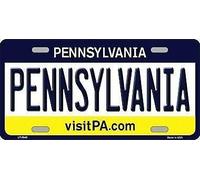 TNND - Placa de Metal para matrícula de Pennsylvania State Background de 6 x 12 Pulgadas