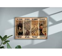 TNND Póster de música con texto en inglés "Pot Head Music Notes Strong Girl Successful Woman Wall Art Girl And Wine Decor Home Decor Metal Sign Poster Poster 8x12"